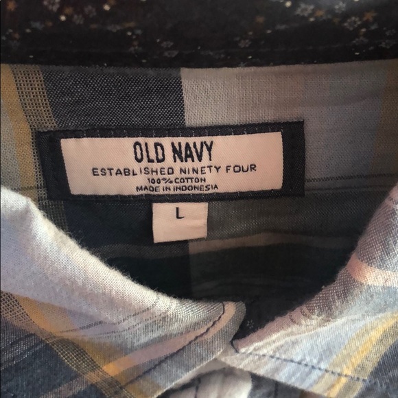 Old Navy size large long sleeve blue western shirt - Picture 3 of 7